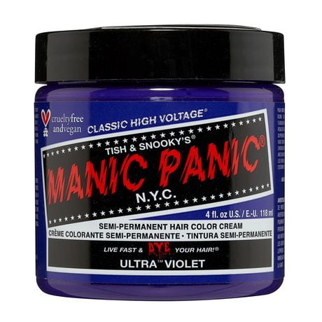 Manic Panic - Ultra Violet, Semi-permanent hair color cream 118 mL