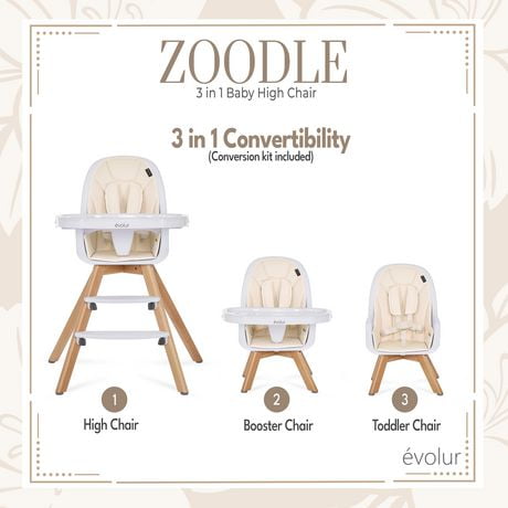 evolur zoodle high chair