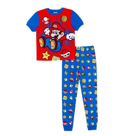 Super Mario Boys' 2-Piece Pajama Set | Walmart Canada