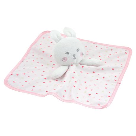 white bunny security blanket