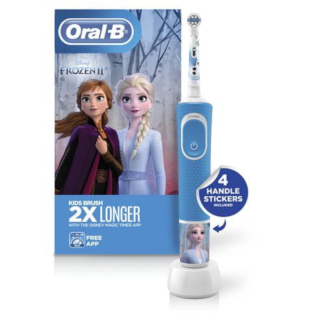 Brosse à dents électrique pour enfants Oral-B, mettant en vedette les personnages de La Reine des neiges 2 de Disney, enfants de 3 ans et plus 1 unité