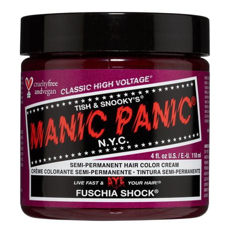 Manic Panic - Fushia Shock, Semi-permanent hair color cream 118 mL
