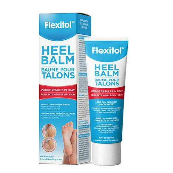 Flexitol Heel Balm for Dry, Cracked & Rough Feet | Diabetic Friendly | Pro-Vitamin B5, 112g Cream (4 oz)