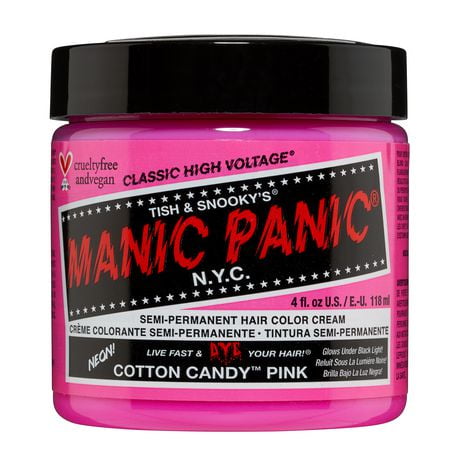 Manic Panic - Cotton Candy Pink, Semi-permanent hair color cream 118 mL