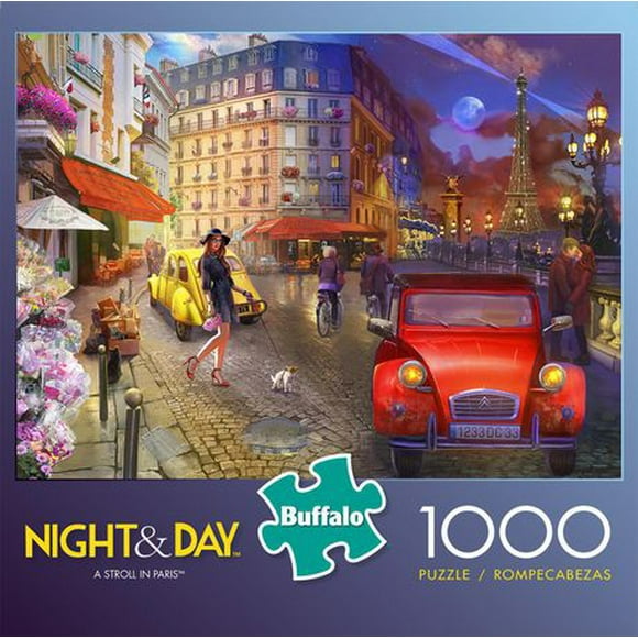 Buffalo Games Night & Day A Stroll In Paris 1000 Piece Jigsaw Puzzle