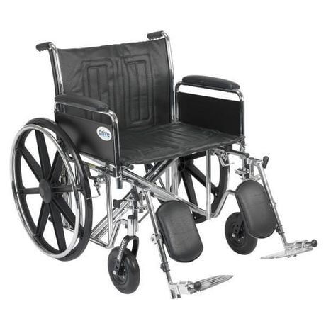 Drive Medical Black Sentra EC Heavy Duty Wheelchair, Detachable Full ...