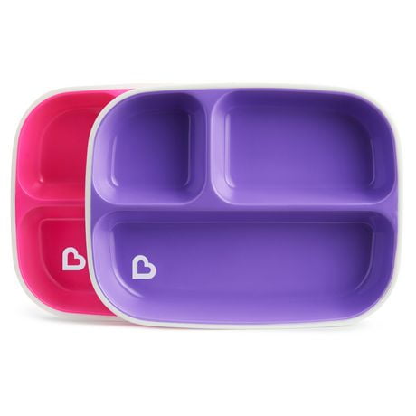 Splash™ Divided Plates - 2 Pack, Purple/Pink