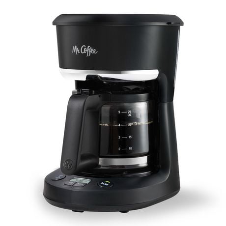 Cafetière programmable Mr. Coffee à 5 tasses, machine à café peu encombrante, noir 739 ml (25 oz)