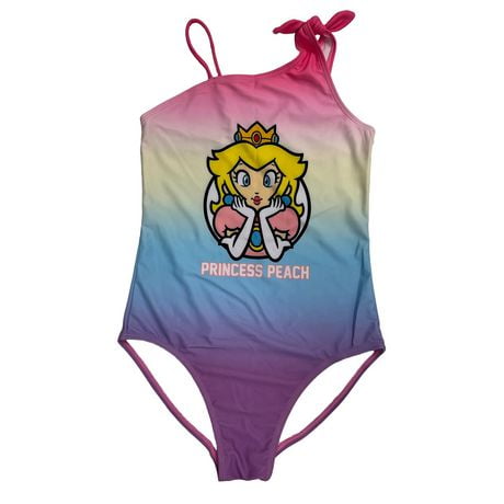 Super Mario Girls Swim Princess Peach 85 1 Piece Swimwear, Size: XS-L