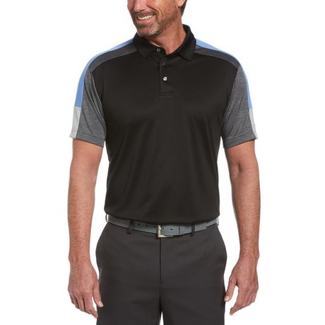 Men's Performance Short Sleeve Color Block Golf Polo Shirt