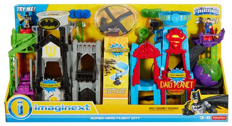 imaginext super hero flight city