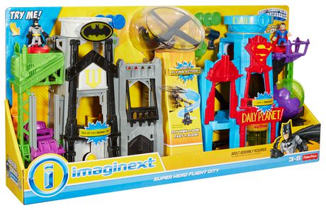 imaginext super hero flight city