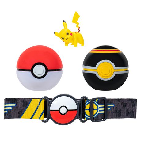 Ensemble de ceinture Pokémon Clip 'N' Go - Pikachu + Poké Ball & Balle de  Luxe