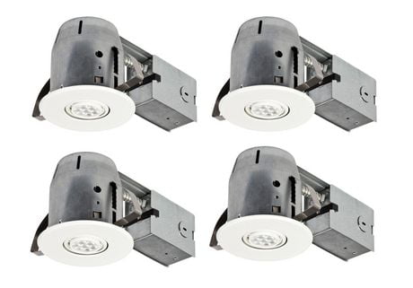 globe electric 4 ic rated led swivel spotlight recessed lighting