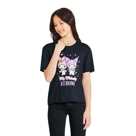 Kuromi & My Melody Girls' Short Sleeve Tee