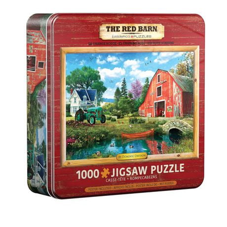 Puzzle 1000 pièces EuroGraphics The Red Barn Tin