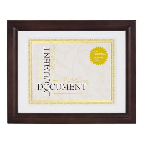 hometrends Studio Wood Document Frame Brown | Walmart Canada
