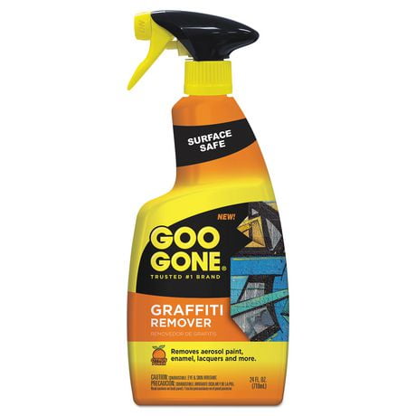 Goo Gone Graffiti Remover Spray Bottle, 24 fl oz, Removes dry & wet paint fast!