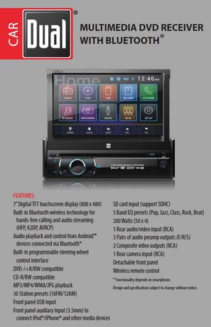 Pioneer 7 tft touch bluetooth dvd sd 4x60w инструкция bluetooth подключение