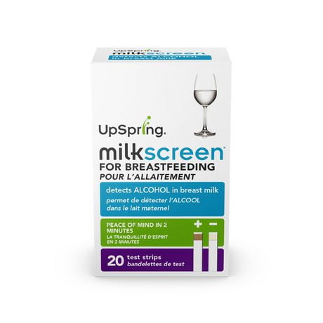 UpSpring Milkscreen, pour l’allaitement, permet de detecter l’alcool dans le lait maternel, 20ct