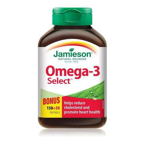 Jamieson Omega-3 Select 1,000 mg Softgels, 150+50 softgels