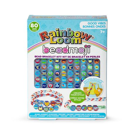 Kit Bracelet Rainbow Loom Beadmoji - Good Vibes Comprend 60 perles Beadmoji  