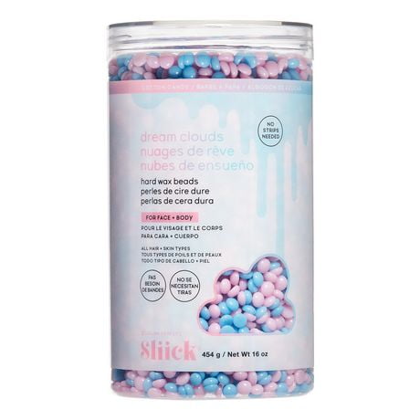 Sliick - Dream Clouds - Cotton Candy - Hard Wax Beads - For Face and Body - 16oz, Sliick - Dream Clouds