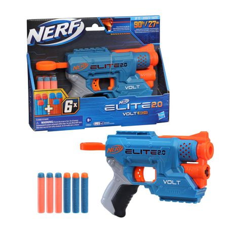 Nerf Elite 2.0 Volt SD-1 Blaster -- 6 Official Nerf Darts, Light Beam ...