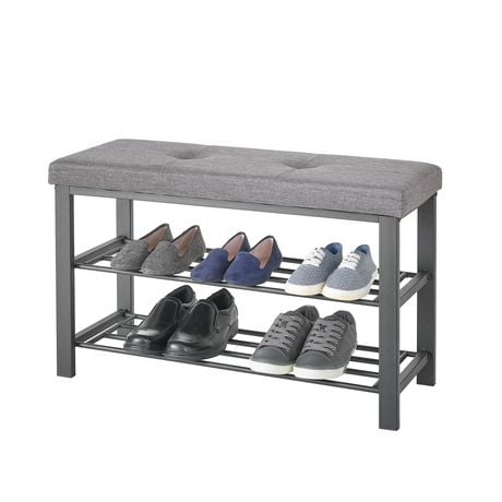Neatfreak Banc De Rangement De Chaussures Rembourre En Tissu Walmart Canada
