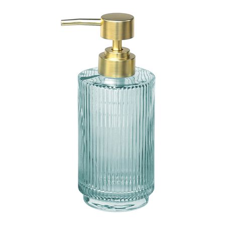 hometrends Rib Glass Soap Dispenser, Lotion Dispenser, Lotion Pump ...