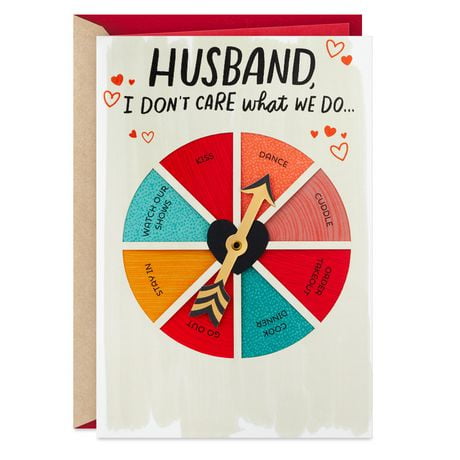 Hallmark Valentines Day Card for Husband (What We Do Spinner)