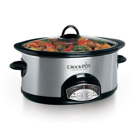 Crockpot Smart-Pot 6-Quart Slow Cooker, Brushed Stainless Steel, 6-Quart