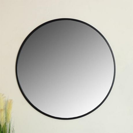 Heavenly Collection Circular Mirror in Black, Circle Mirror, Black ...