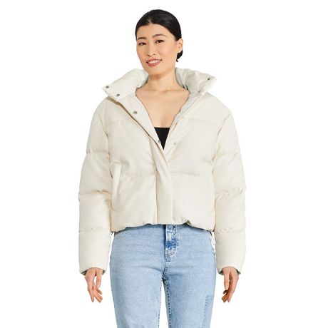 George Women's Faux-Leather Puffer - Walmart.ca