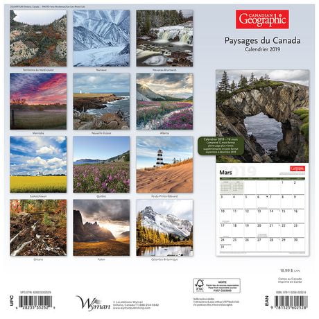 2019 Canadian Geographic Paysages Du Canada Calendar | Walmart Canada