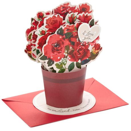 Hallmark Paper Wonder Pop Up Valentines Day Card, Displayable Bouquet (Today, Tomorrow, Always)