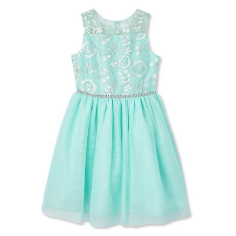 George Girls' Embroidered Mesh Dress | Walmart Canada