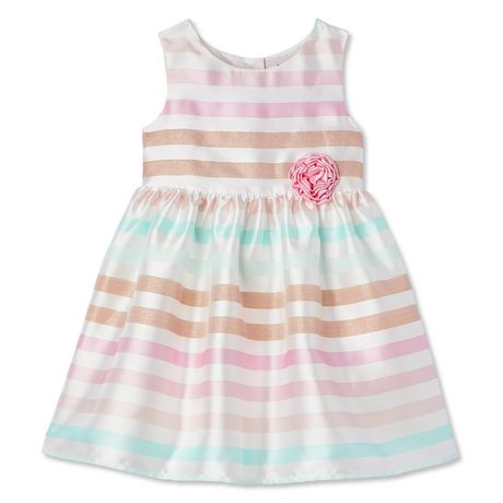 George Toddler Girls' Satin Striped Dress | Walmart Canada