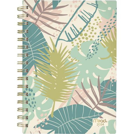 Mead Small Lush Summer Light Hardcover 2024 Weekly/Monthly Planner ...