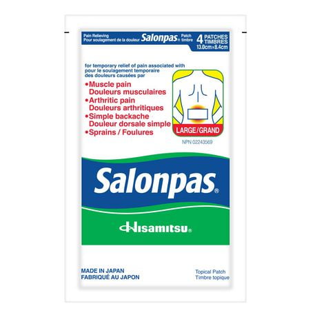Salonpas Pain Relieving Patch Large, 4ct