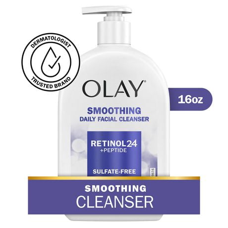 Olay Retinol 24 + Peptide Face Wash, Smoothing, Sulfate-Free, 473 mL