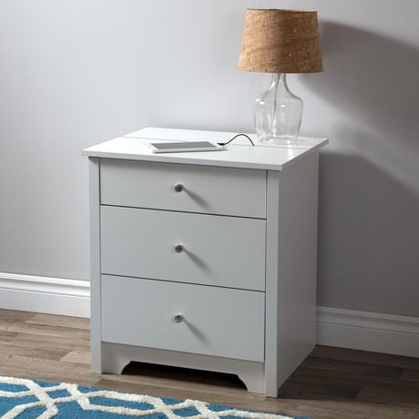 nightstand with charging drawer