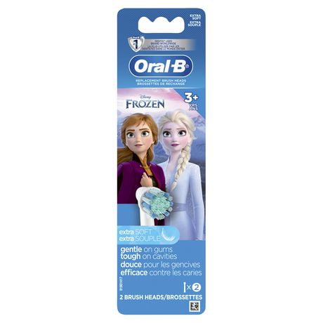 Oral-B Kids Extra Soft Replacement Brush Heads featuring Disney's Frozen II, 2 count
