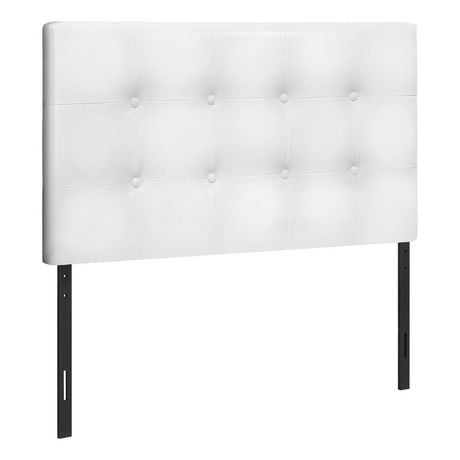 Monarch Specialties Bed, Headboard Only, Twin Size, Bedroom, Upholstered, Pu Leather Look, White, Transitional