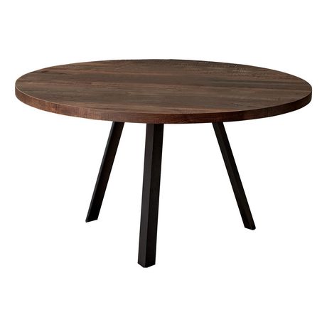 Monarch Specialties Coffee Table, Conrad 40 Wide Dark Brown Wood Round Coffee Table