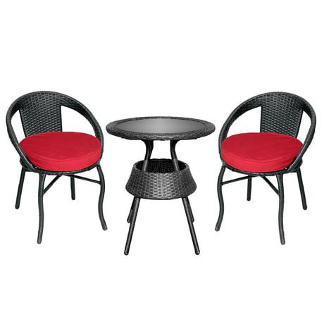 3 Piece Bistro Set With Cushions Walmart Canada   6000204916968 