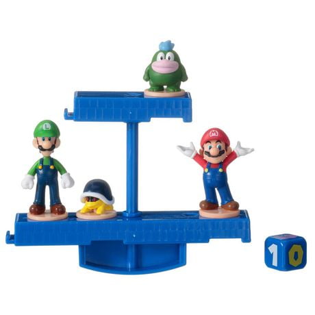 Epoch Games Super Mario Balancing Game Underground Stage, Tabletop Skill Game with Collectible Super Mario Action Figures