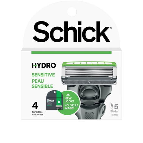 Cartouches de lames Schick Hydro pour hommes avec gel apaisant pour peaux sensibles 4 cartouches de lames
