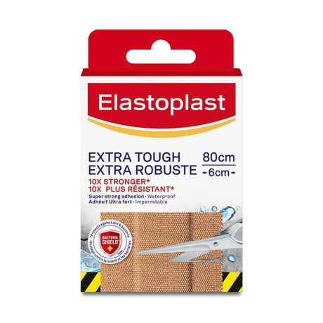 Elastoplast Extra Tough Waterproof Dressing Strips 6 cm x 8 cm, 8 Strips