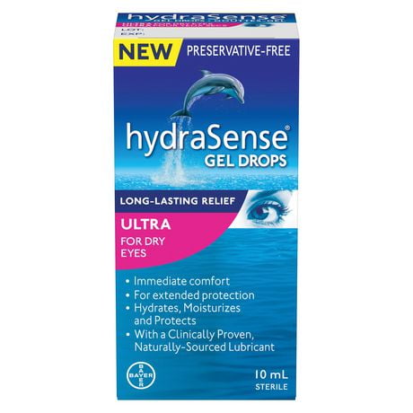 hydraSense Ultra Eye Gel Drops, For Dry Eyes, Preservative Free, 10 mL